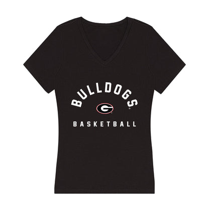 Georgia - NCAA Men's Basketball : Asa Newell - Women's V-Neck T-Shirt-0