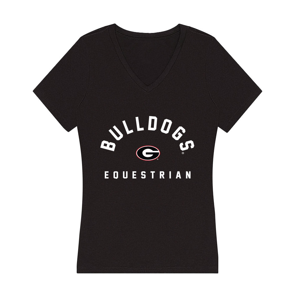 Georgia - NCAA Equestrian : Katie Jedele - Women's V-Neck T-Shirt-0