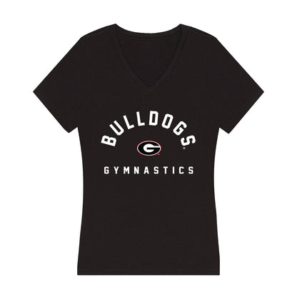 Georgia - NCAA Women's Gymnastics : Emma Mason - Women's V-Neck T-Shirt-0