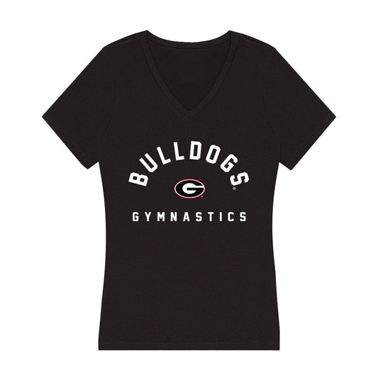 Georgia - NCAA Women's Gymnastics : Emma Mason - Women's V-Neck T-Shirt-0