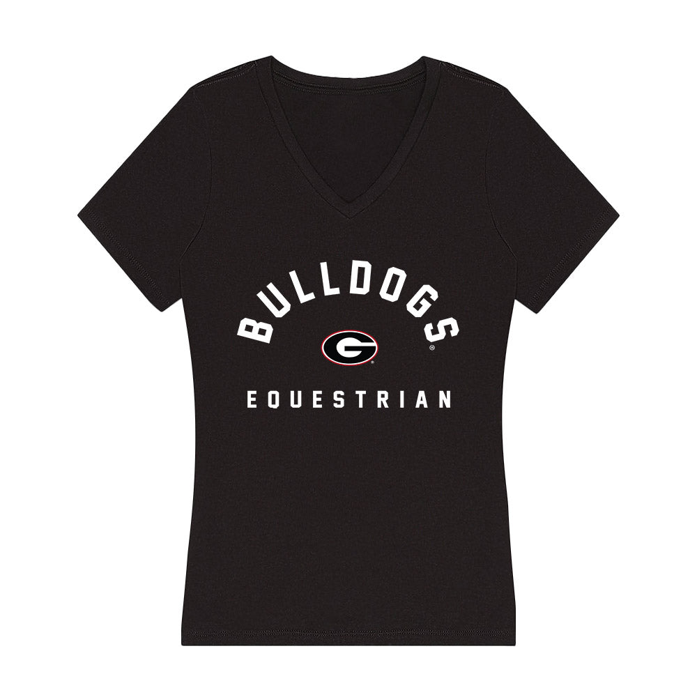 Georgia - NCAA Equestrian : Hallie Blair - Women's V-Neck T-Shirt-0