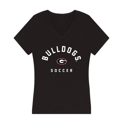 Georgia - NCAA Women's Soccer : Victoria Saah - Women's V-Neck T-Shirt-0
