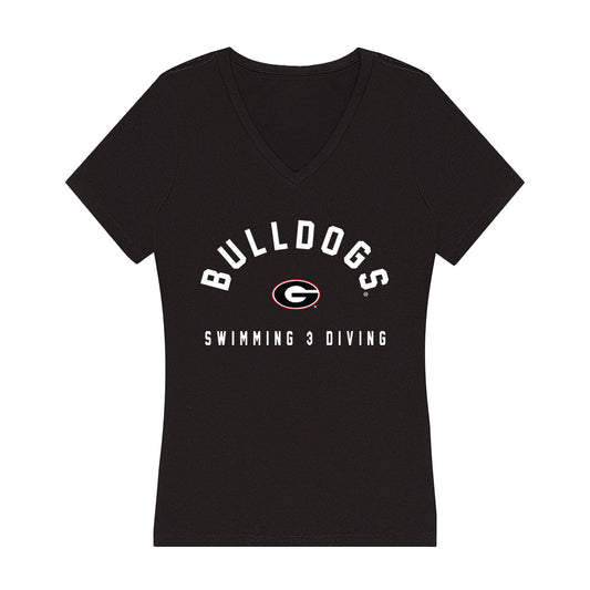 Georgia - NCAA Men's Swimming & Diving : Tommy-lee Camblong - Women's V-Neck T-Shirt-0