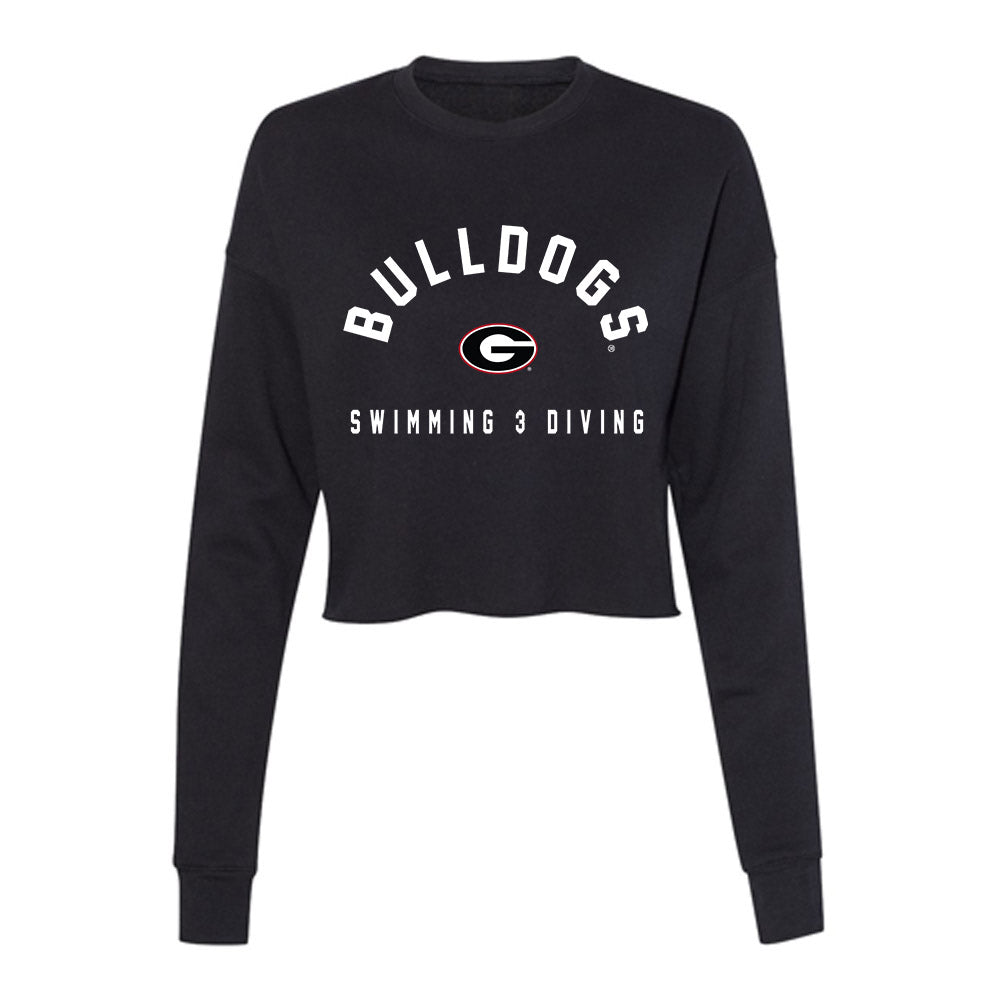 Georgia - NCAA Men's Swimming & Diving : Tommy-lee Camblong - Women's Cropped Crew Fleece-0