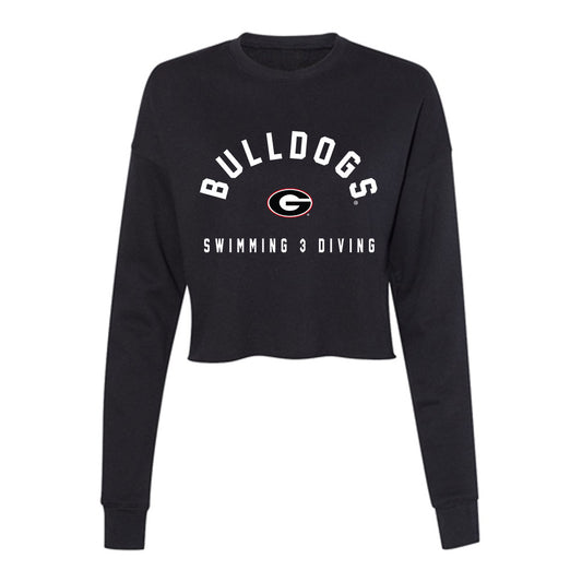 Georgia - NCAA Men's Swimming & Diving : Tommy-lee Camblong - Women's Cropped Crew Fleece-0
