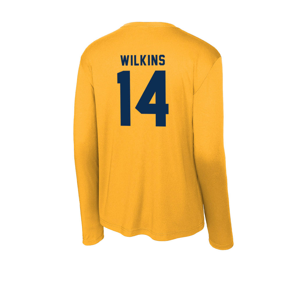 West Virginia - NCAA Football : Khalil Wilkins - Activewear Long Sleeve T-Shirt-1
