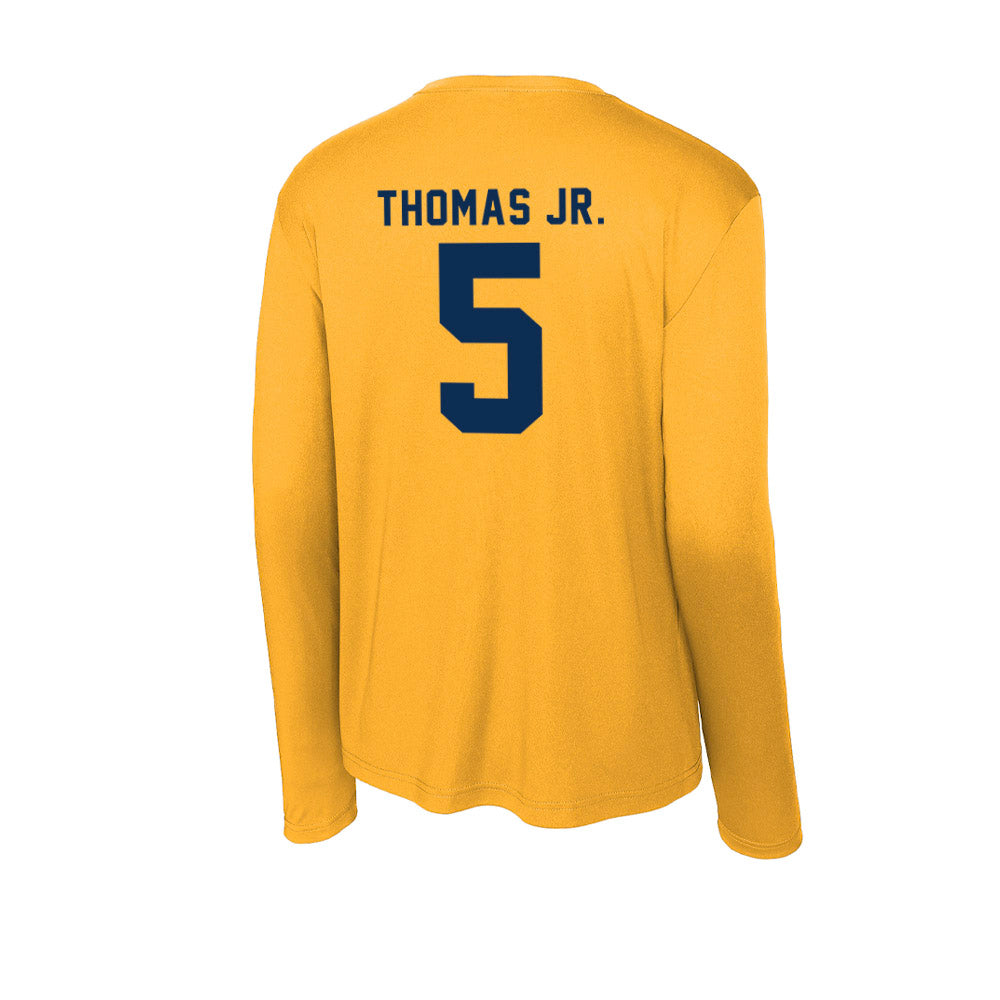 West Virginia - NCAA Men's Basketball : DJ Thomas Jr. - Activewear Long Sleeve T-Shirt-1