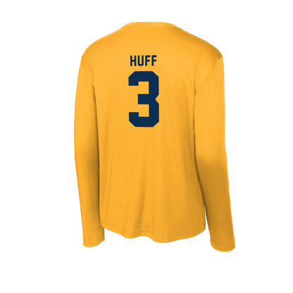 West Virginia - NCAA Men's Basketball : Honor Huff - Activewear Long Sleeve T-Shirt-1