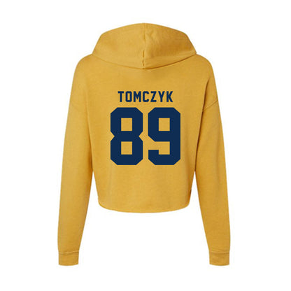 West Virginia - NCAA Football : Adam Tomczyk - Women's Crop Fleece Hoodie-1