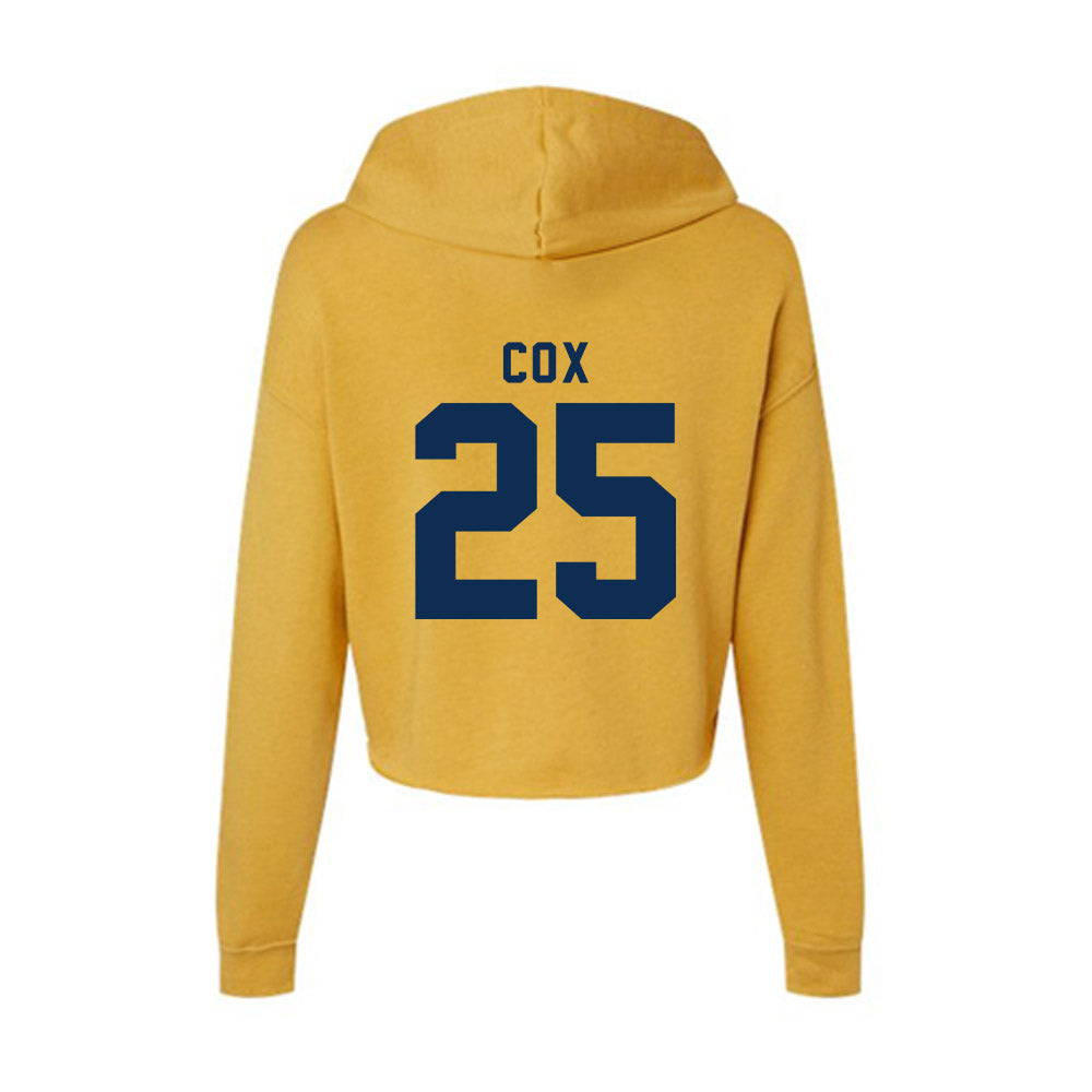 West Virginia - NCAA Baseball : Tyler Cox - Women's Crop Fleece Hoodie-1