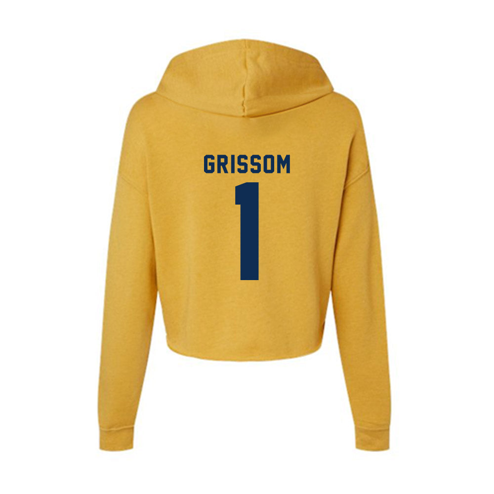 West Virginia - NCAA Women's Volleyball : Tally Grissom - Women's Crop Fleece Hoodie-1