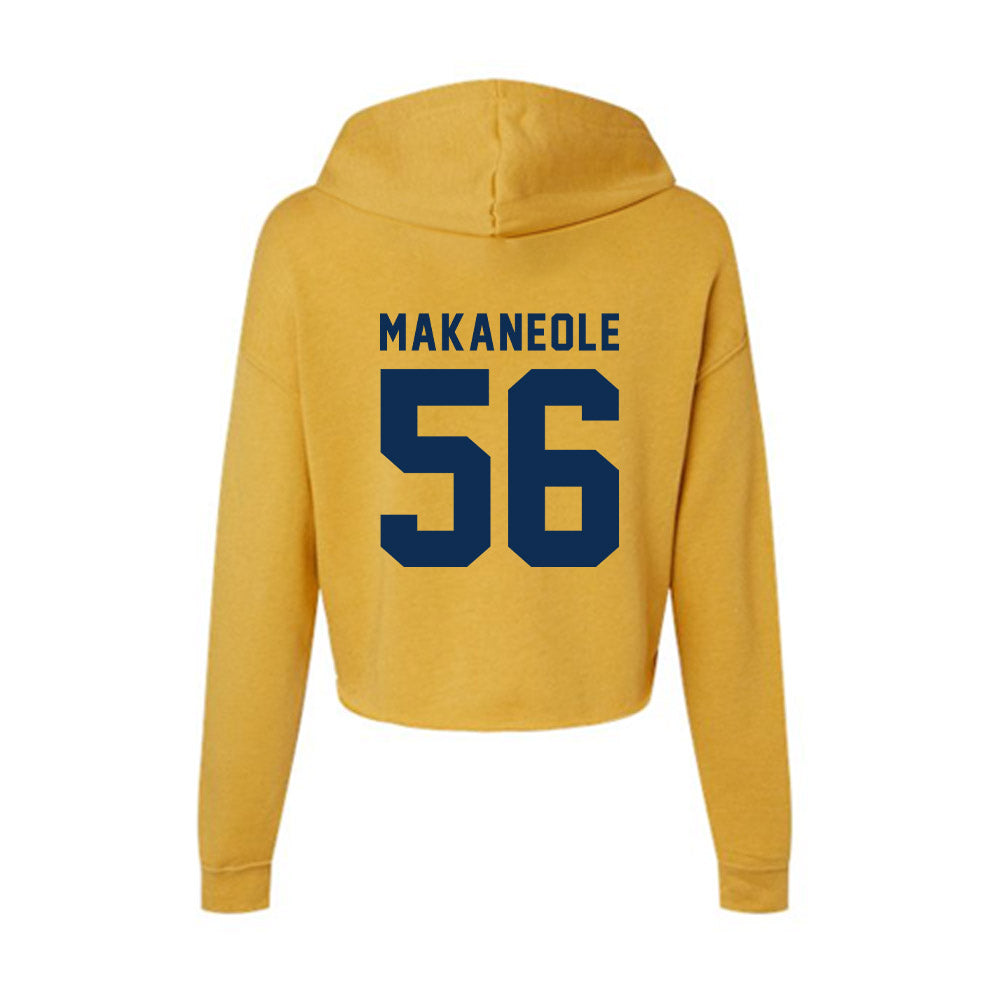 West Virginia - NCAA Football : Kimo Makaneole - Women's Crop Fleece Hoodie-1