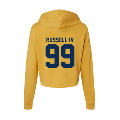 West Virginia - NCAA Football : Hammond Russell IV - Women's Crop Fleece Hoodie-1