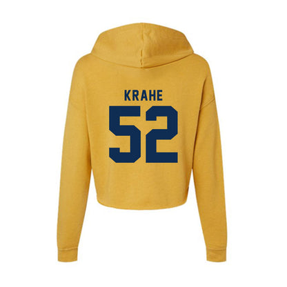 West Virginia - NCAA Football : Nick Krahe - Women's Crop Fleece Hoodie-1
