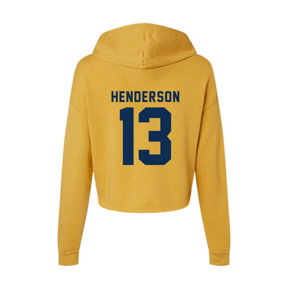 West Virginia - NCAA Football : Jaylen Henderson - Women's Crop Fleece Hoodie-1
