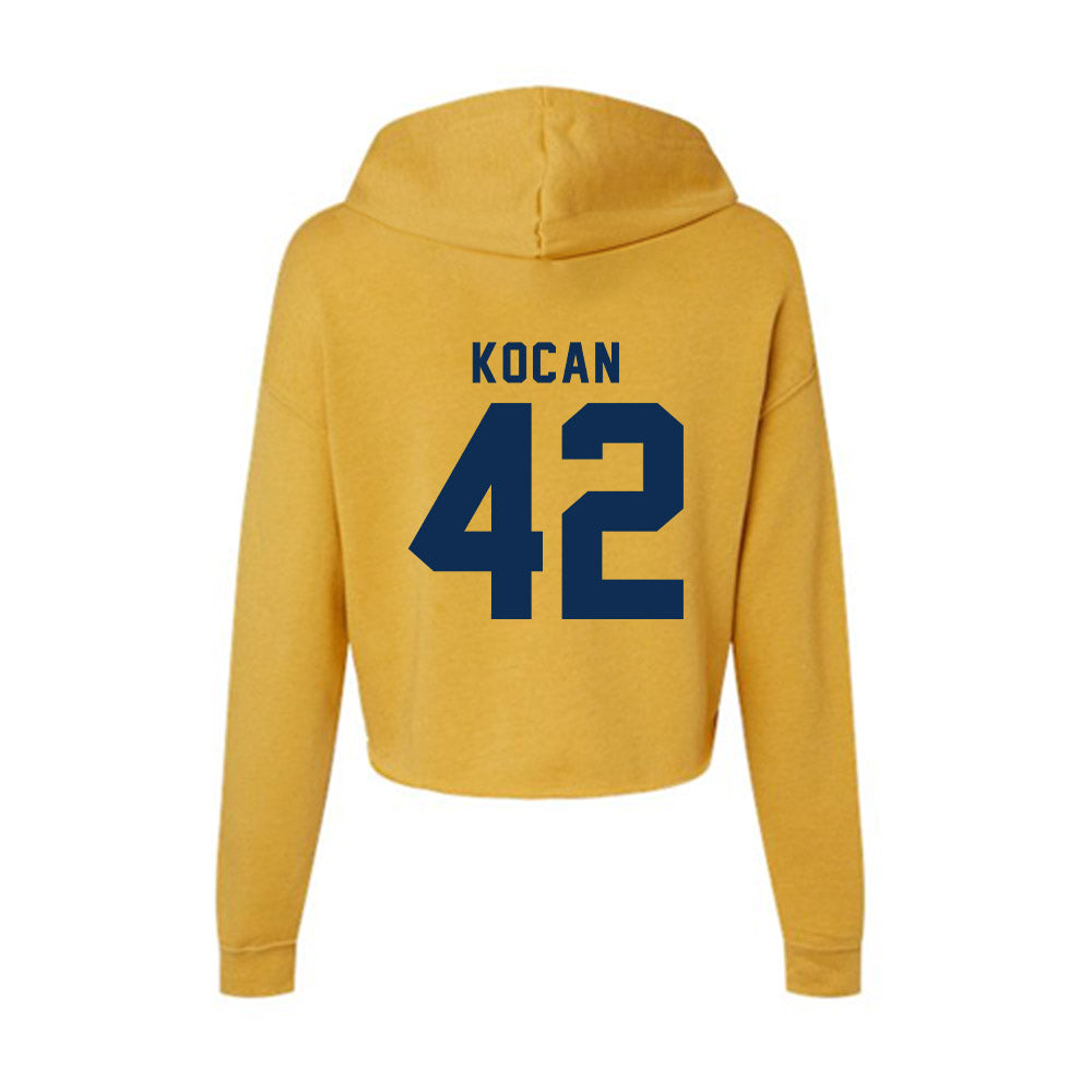 West Virginia - NCAA Football : RJ Kocan - Women's Crop Fleece Hoodie-1