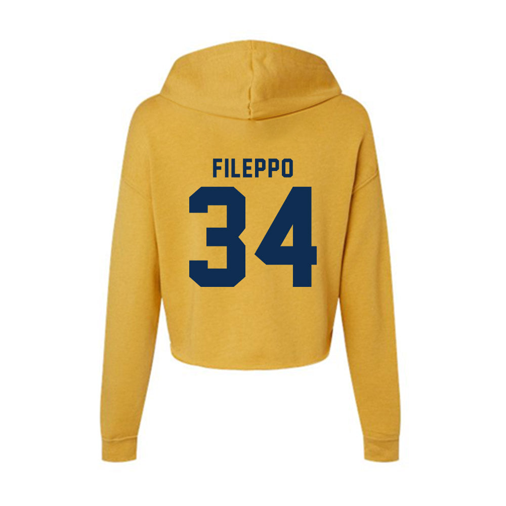 West Virginia - NCAA Football : Chris Fileppo - Women's Crop Fleece Hoodie-1