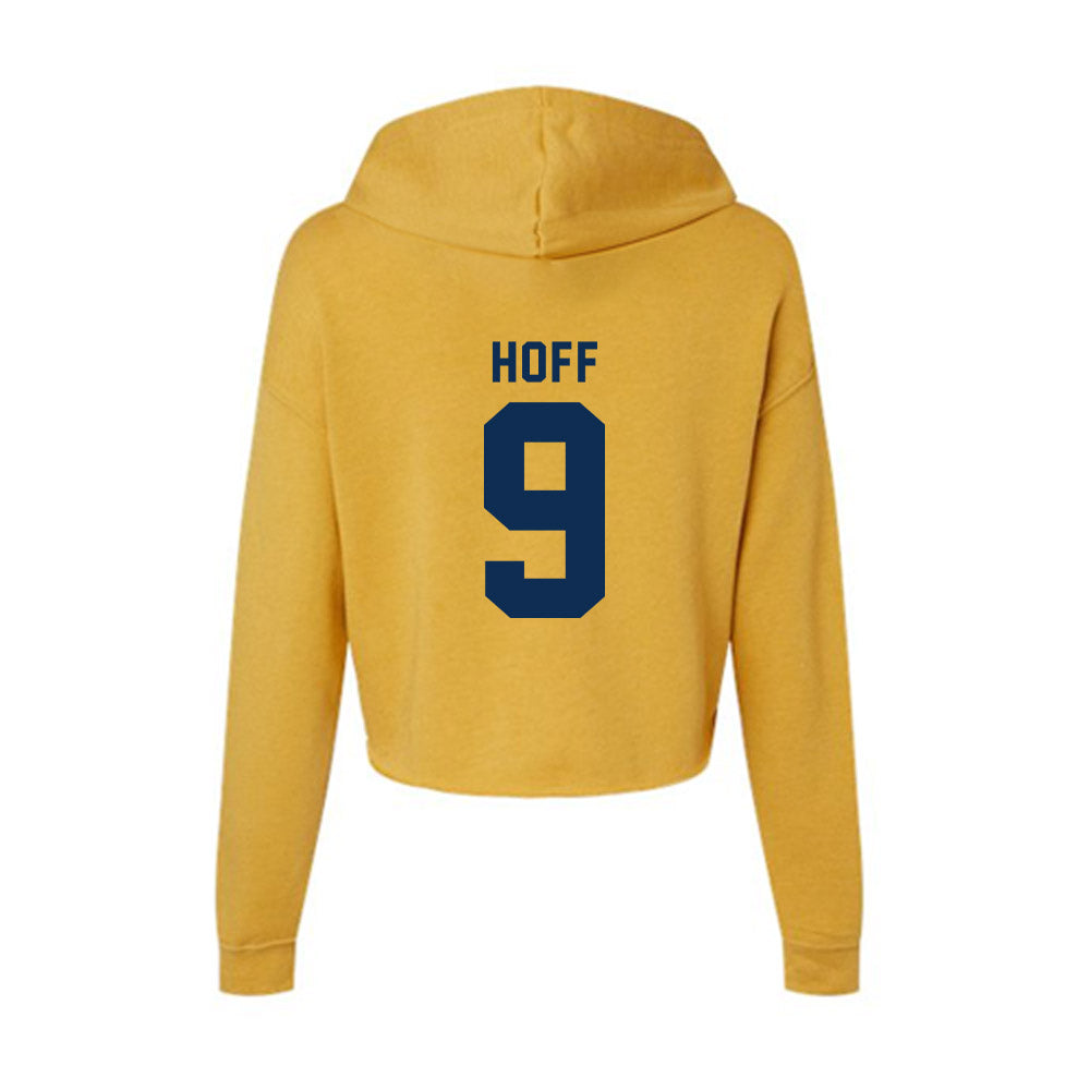 West Virginia - NCAA Baseball : Bryson Hoff - Women's Crop Fleece Hoodie-1