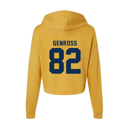 West Virginia - NCAA Football : Gregory Genross - Women's Crop Fleece Hoodie-1