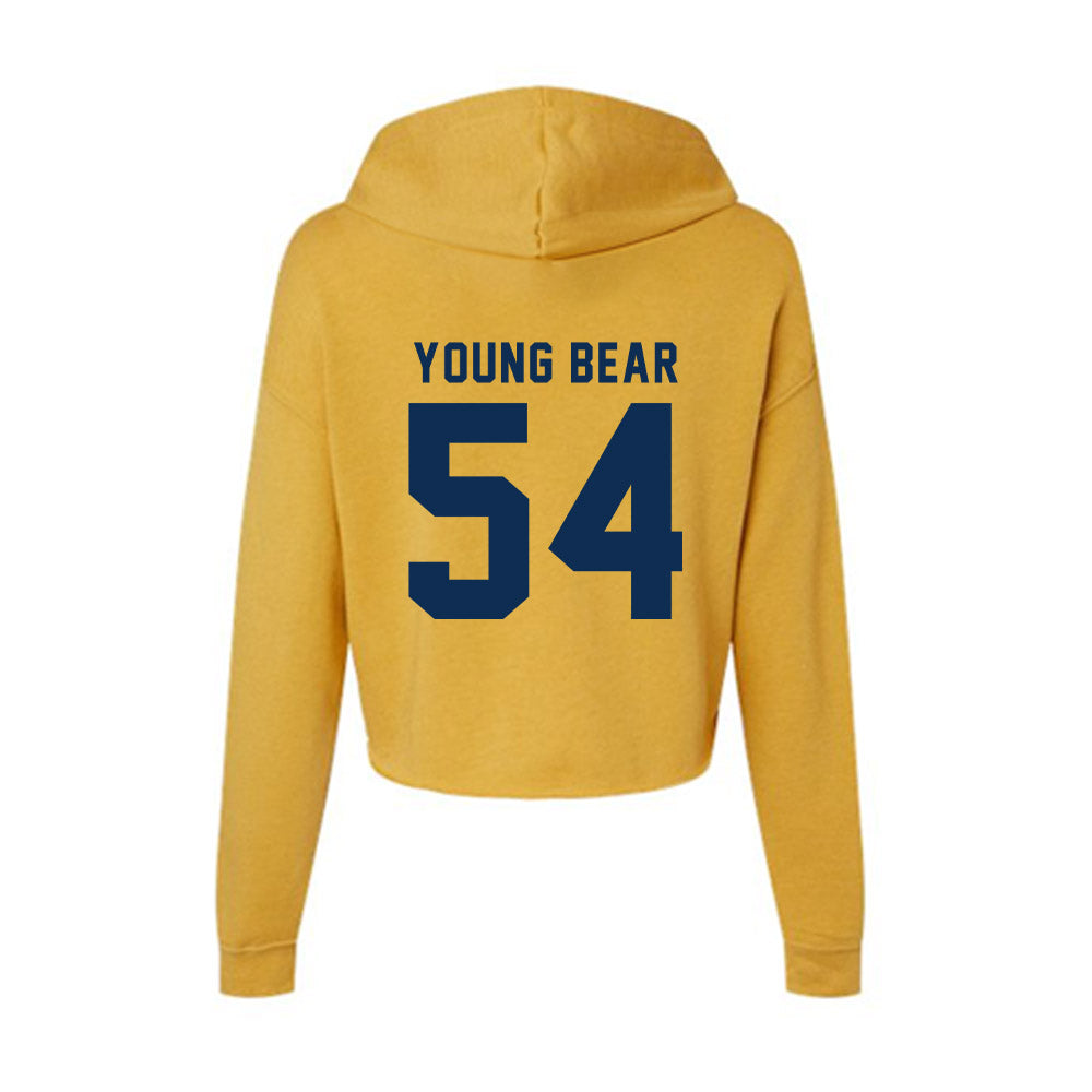 West Virginia - NCAA Football : Walter Young Bear - Women's Crop Fleece Hoodie-1