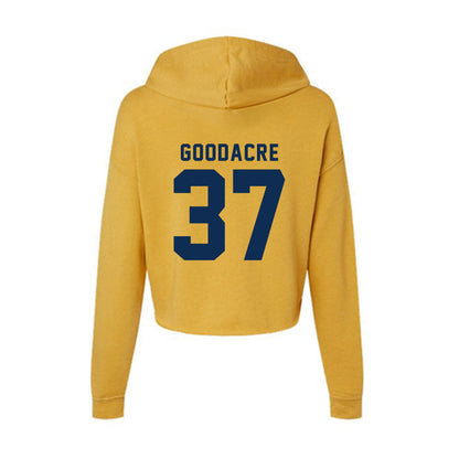 West Virginia - NCAA Baseball : Ben Goodacre - Women's Crop Fleece Hoodie-1