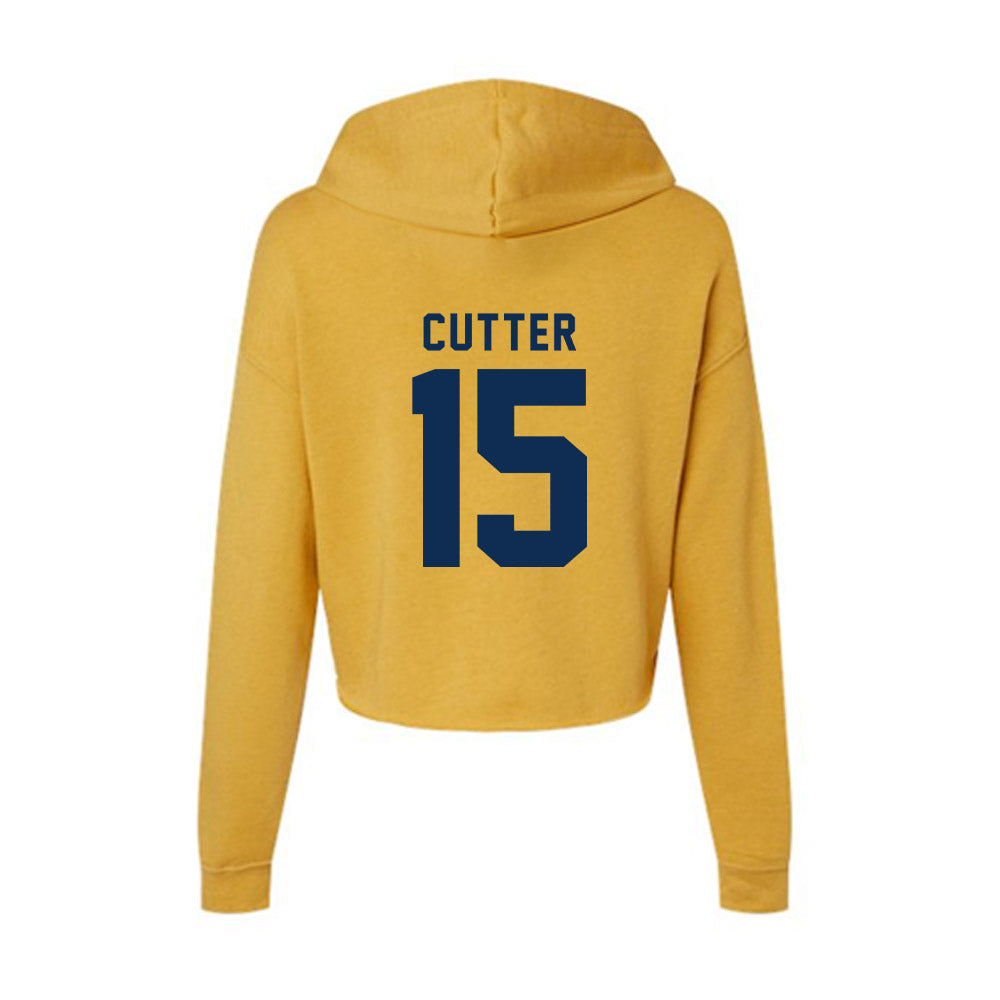 West Virginia - NCAA Football : Ben Cutter - Women's Crop Fleece Hoodie-1