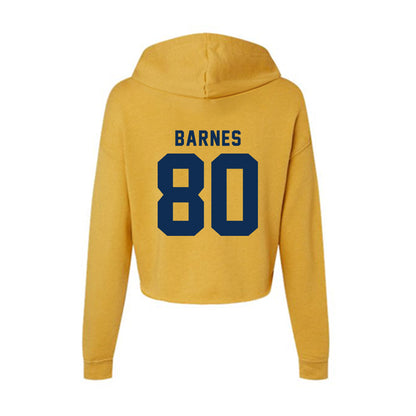 West Virginia - NCAA Football : Grayson Barnes - Women's Crop Fleece Hoodie-1