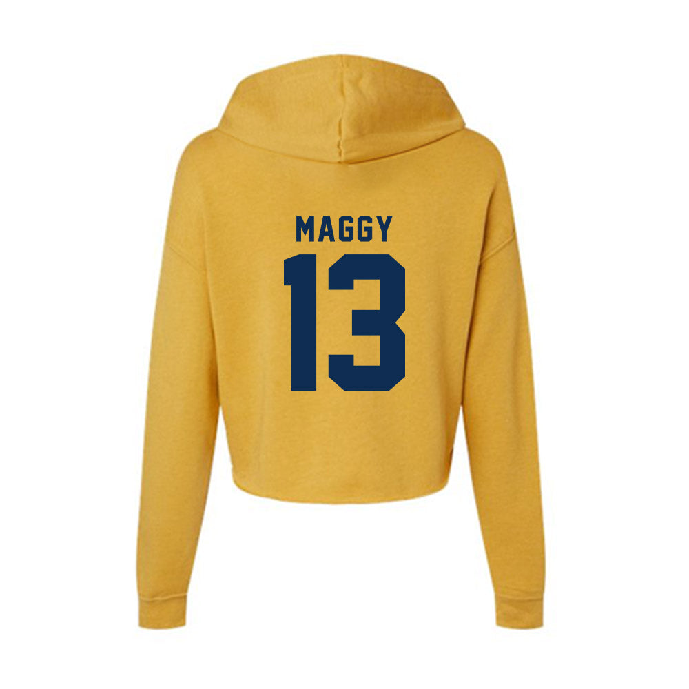 West Virginia - NCAA Baseball : Ryan Maggy - Women's Crop Fleece Hoodie-1