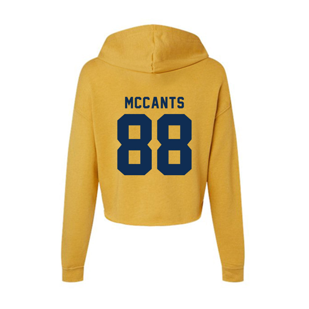 West Virginia - NCAA Football : Jordan McCants - Women's Crop Fleece Hoodie-1
