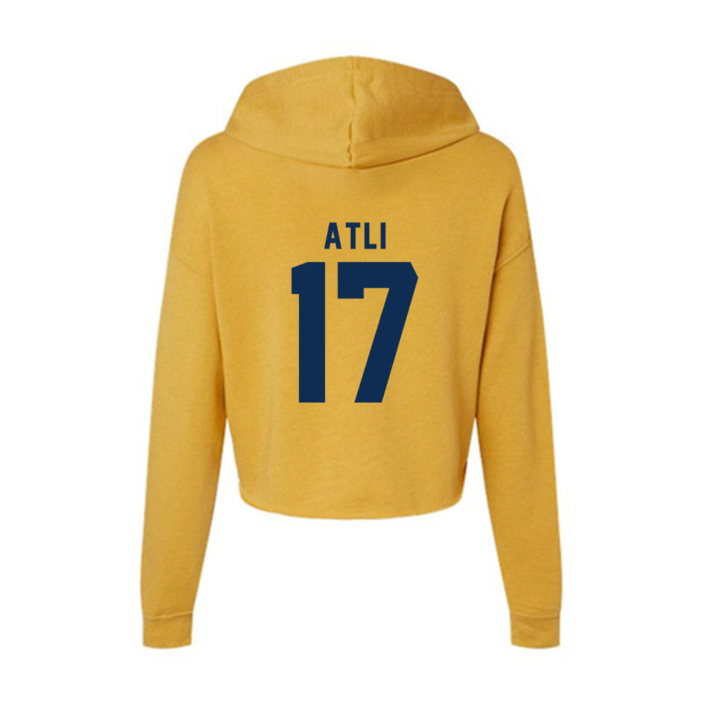 West Virginia - NCAA Women's Basketball : Feryal Defne Atli - Women's Crop Fleece Hoodie-1