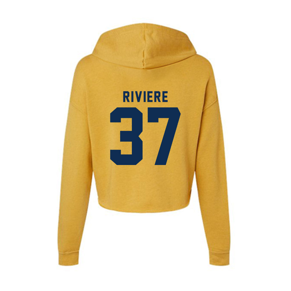 West Virginia - NCAA Women's Basketball : Celia Riviere - Women's Crop Fleece Hoodie-1