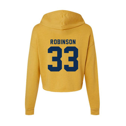 West Virginia - NCAA Baseball : Brayden Robinson - Women's Crop Fleece Hoodie-1
