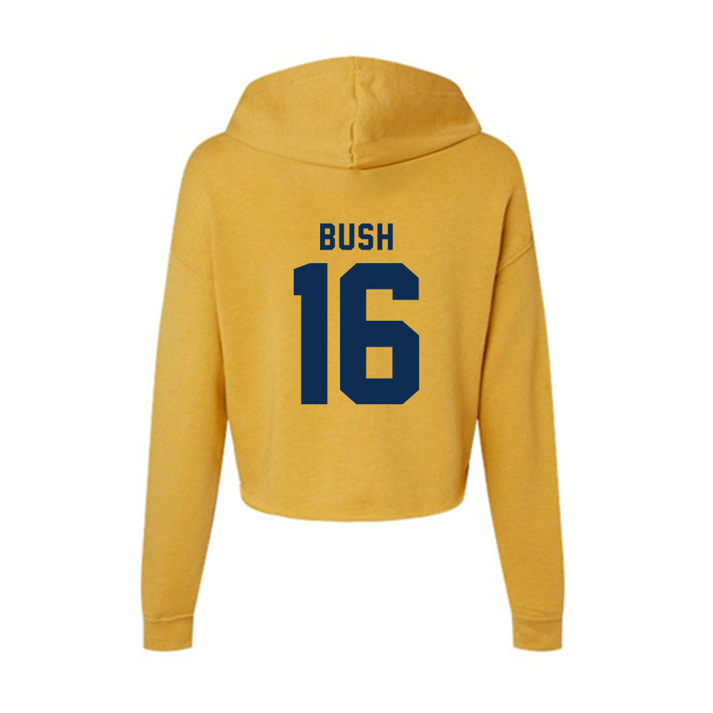 West Virginia - NCAA Men's Soccer : Tyler Bush - Women's Crop Fleece Hoodie-1
