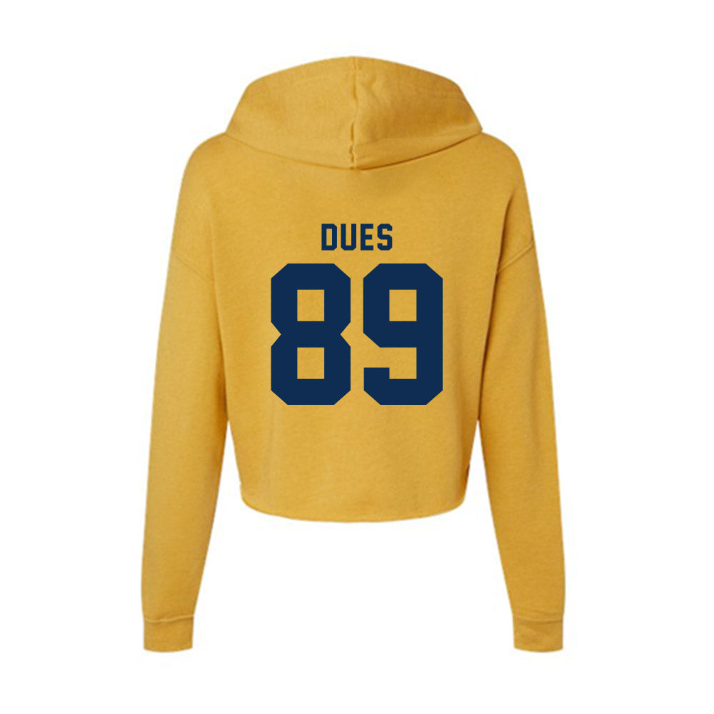 West Virginia - NCAA Football : Tyshawn Dues - Women's Crop Fleece Hoodie-1