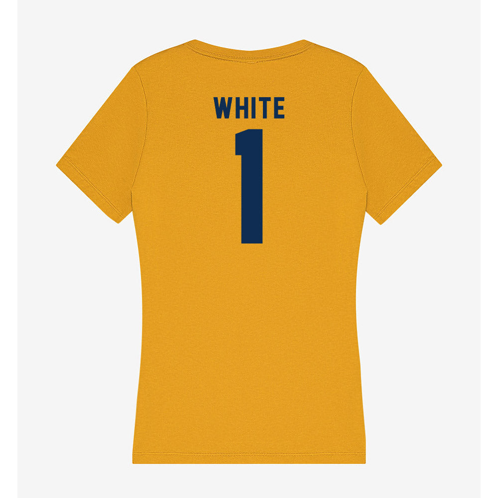 West Virginia - NCAA Football : Jahiem White - Women's V-Neck T-Shirt-1
