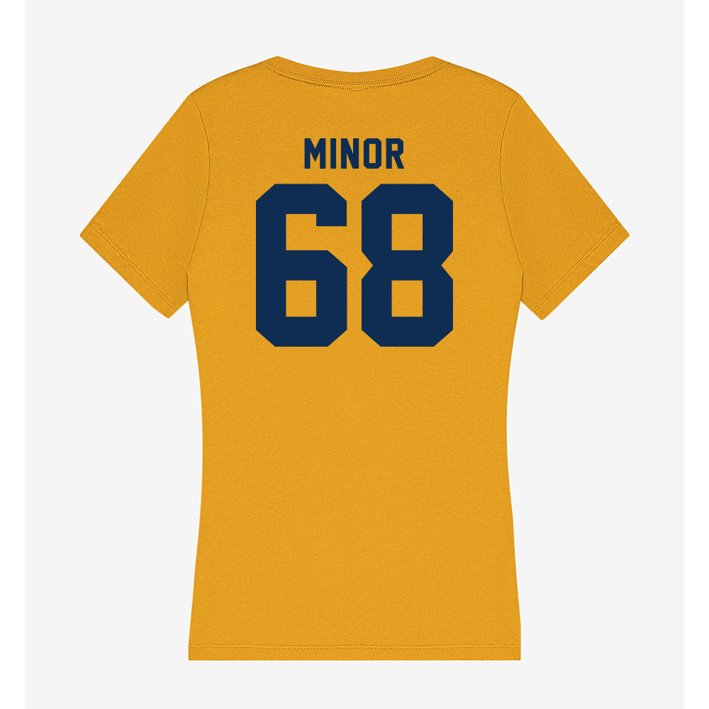 West Virginia - NCAA Football : Wyatt Minor - Women's V-Neck T-Shirt-1