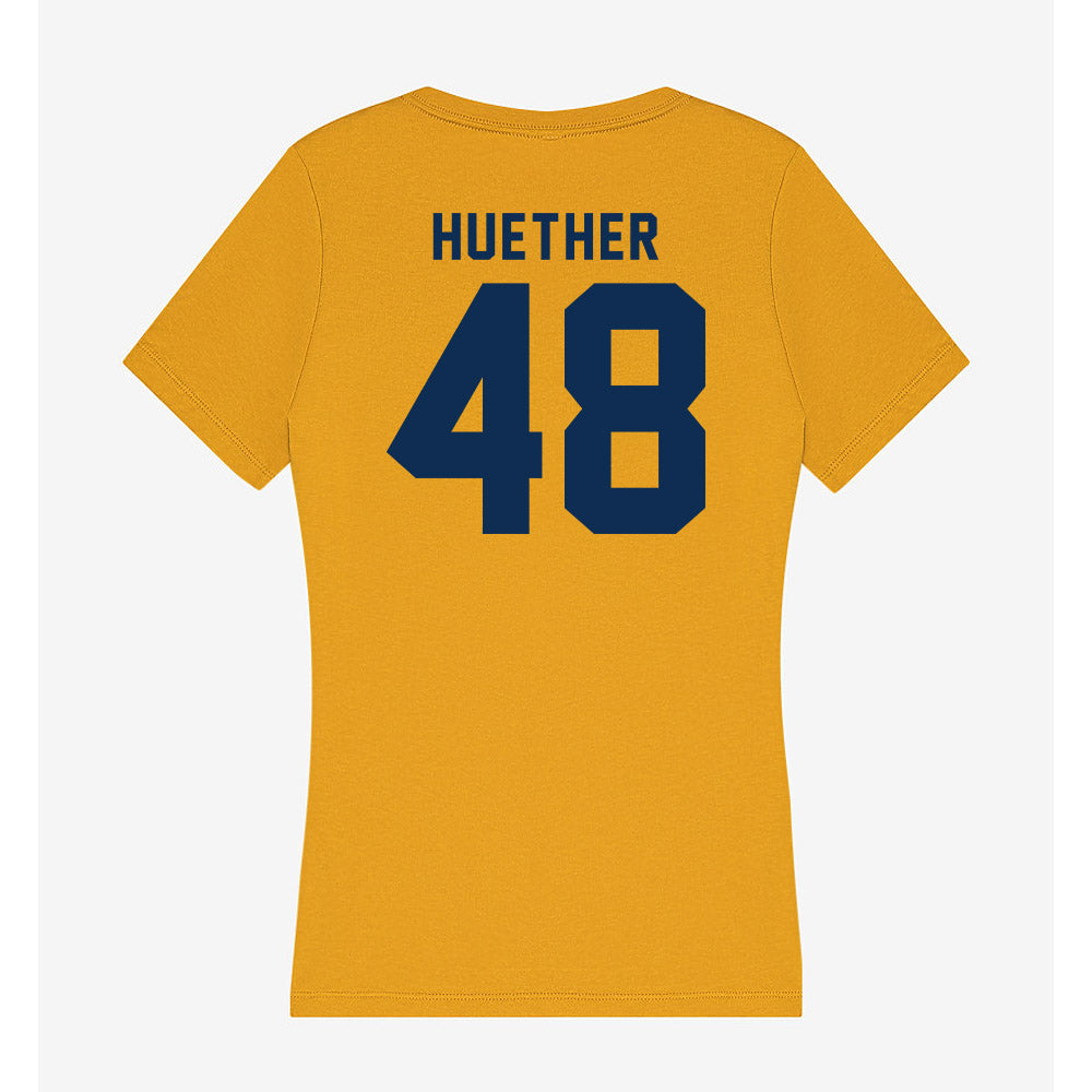 West Virginia - NCAA Baseball : JT Huether - Women's V-Neck T-Shirt-1