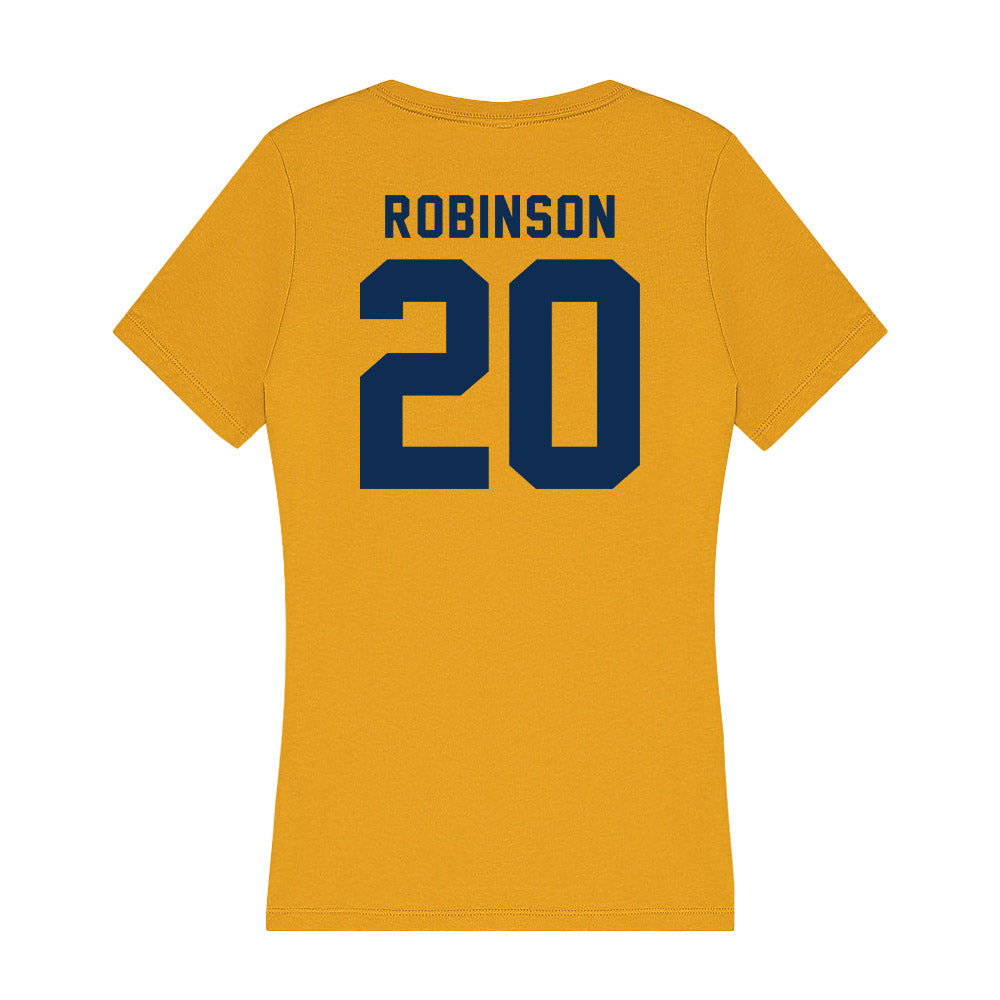 West Virginia - NCAA Football : Keyshawn Robinson - Women's V-Neck T-Shirt-1