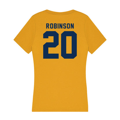 West Virginia - NCAA Football : Keyshawn Robinson - Women's V-Neck T-Shirt-1