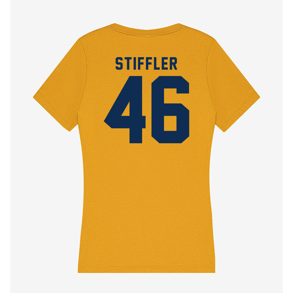 West Virginia - NCAA Baseball : Mac Stiffler - Women's V-Neck T-Shirt-1