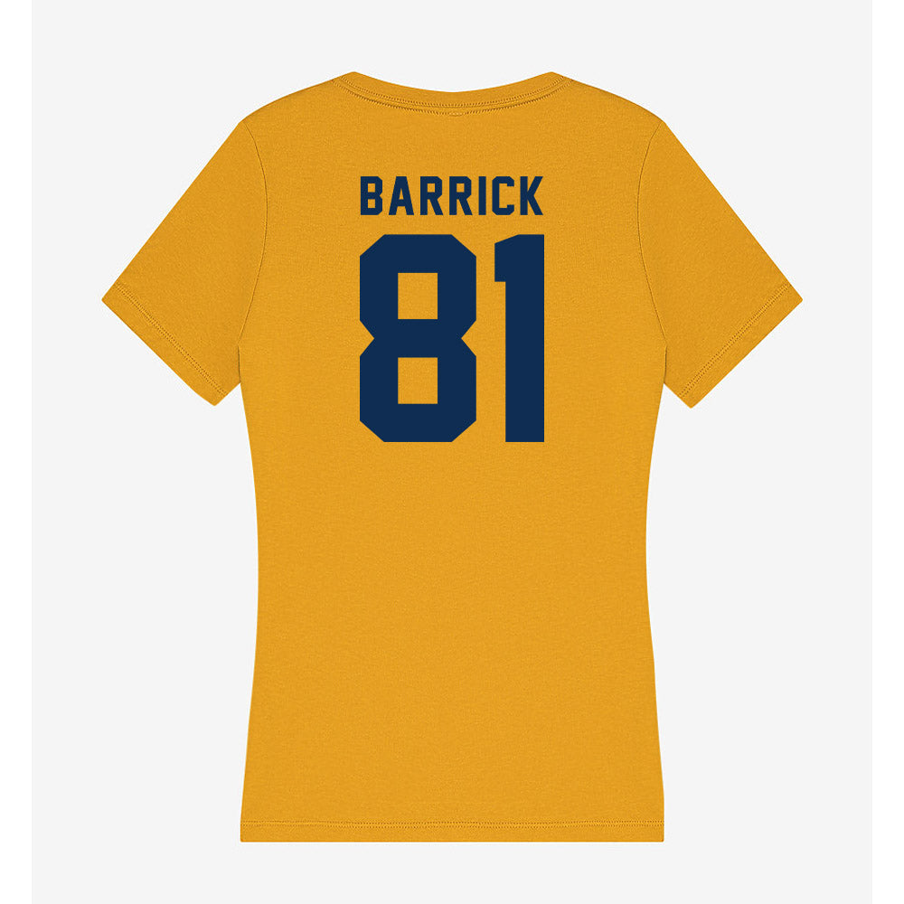 West Virginia - NCAA Football : Jacob Barrick - Women's V-Neck T-Shirt-1