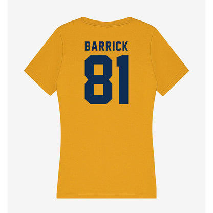 West Virginia - NCAA Football : Jacob Barrick - Women's V-Neck T-Shirt-1