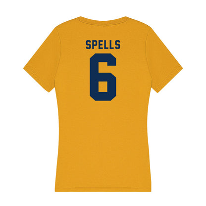 West Virginia - NCAA Football : Jacolby Spells - Women's V-Neck T-Shirt-1