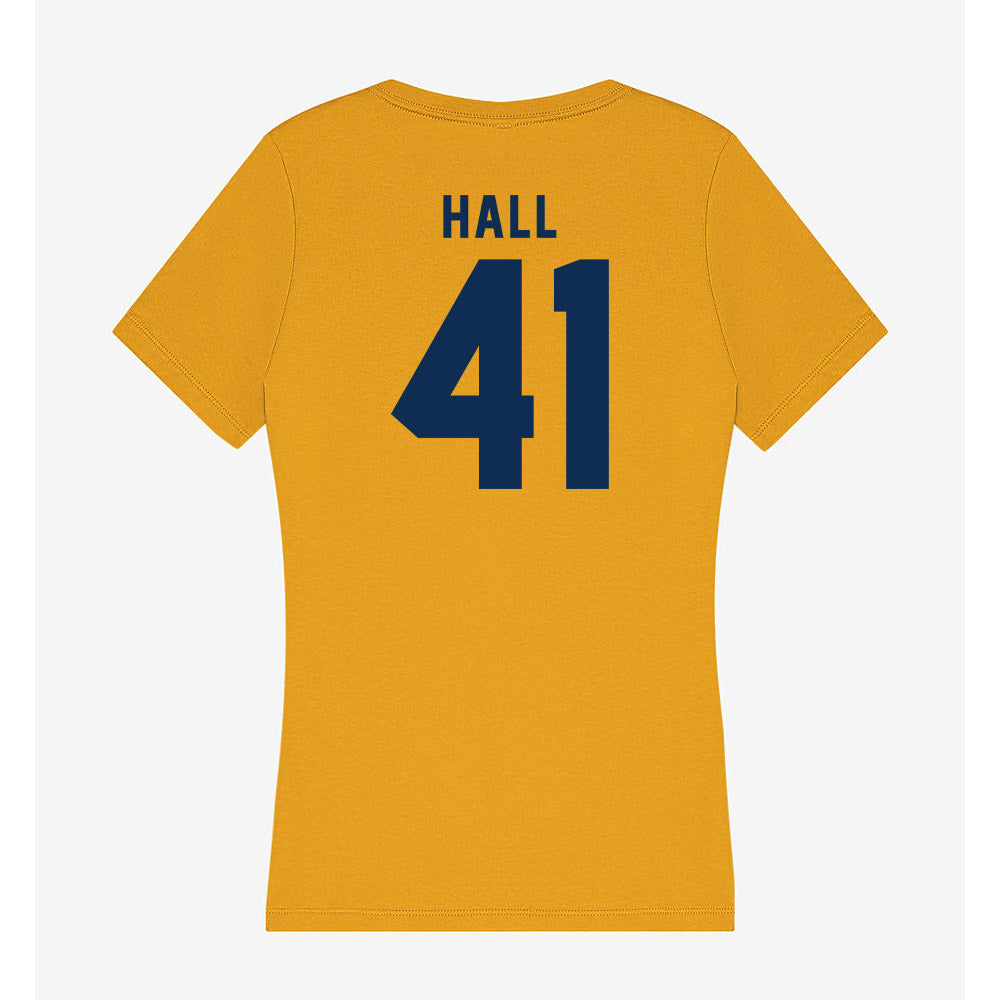 West Virginia - NCAA Baseball : Tyrus Hall - Women's V-Neck T-Shirt-1