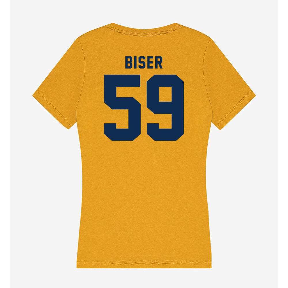 West Virginia - NCAA Football : Jackson Biser - Women's V-Neck T-Shirt-1