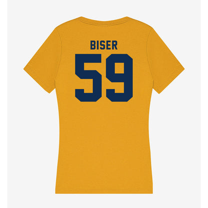 West Virginia - NCAA Football : Jackson Biser - Women's V-Neck T-Shirt-1