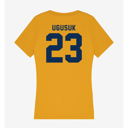 West Virginia - NCAA Men's Basketball : Morris Ugusuk - Women's V-Neck T-Shirt-1
