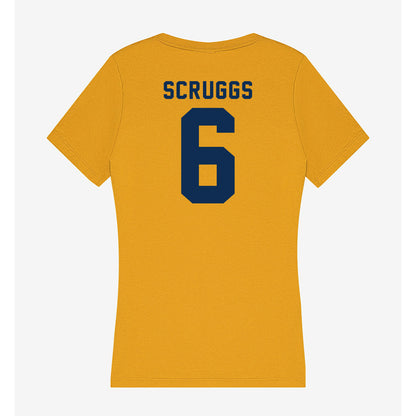 West Virginia - NCAA Football : Jordan Scruggs - Women's V-Neck T-Shirt-1