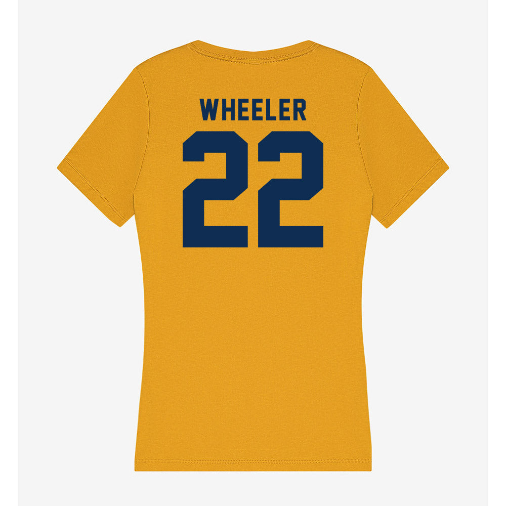 West Virginia - NCAA Women's Basketball : Kierra Wheeler - Women's V-Neck T-Shirt-1