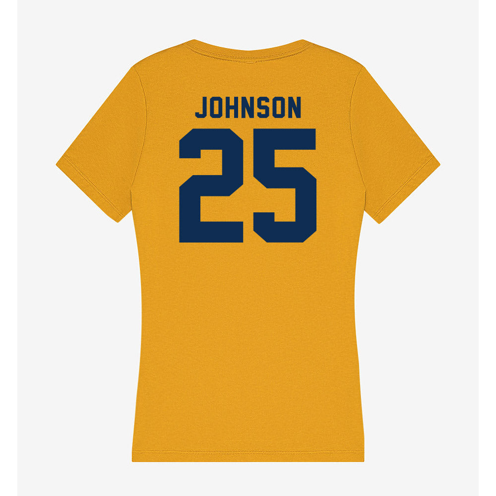 West Virginia - NCAA Women's Basketball : Loghan Johnson - Women's V-Neck T-Shirt-1